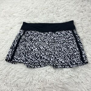 Lululemon Pace Rival Skirt *4-way Stretch (Regular) Brushed Animal White Black